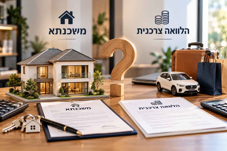 מה ההבדל בין משכנתא להלוואה ומה עדיף?